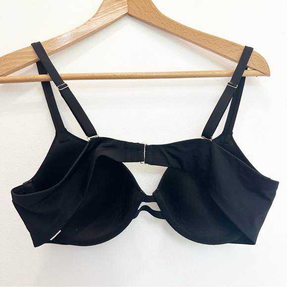 Spanx Convertible Swim Bra Bikini Top Black Gold Hardware Size 38B Adjustable - Picture 4 of 8